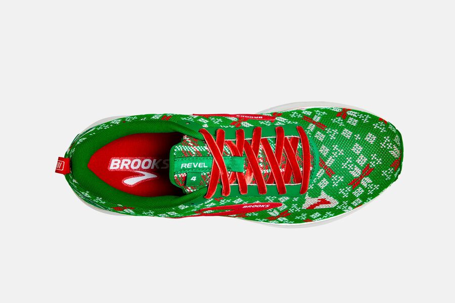 Brooks Revel 4 Road Running Shoes - Womens - Green/Red/White - FU4830629